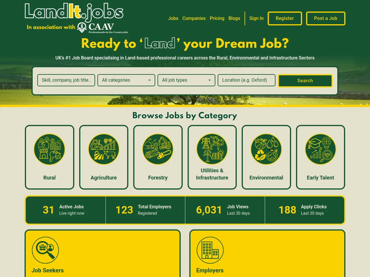LandIt.jobs screenshot LandIt.jobs job board platform screenshot showing job search interface