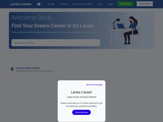 Lanka Career platform preview Lanka Career platform preview