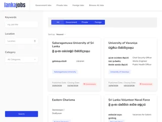 LankaJobs platform preview