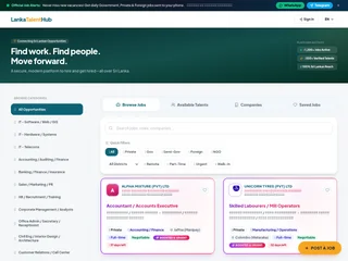 LankaTalentHub platform preview LankaTalentHub platform preview
