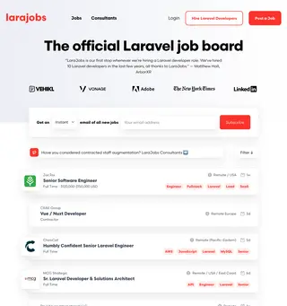 LaraJobs platform preview