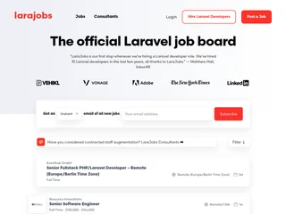 LaraJobs platform preview LaraJobs platform preview