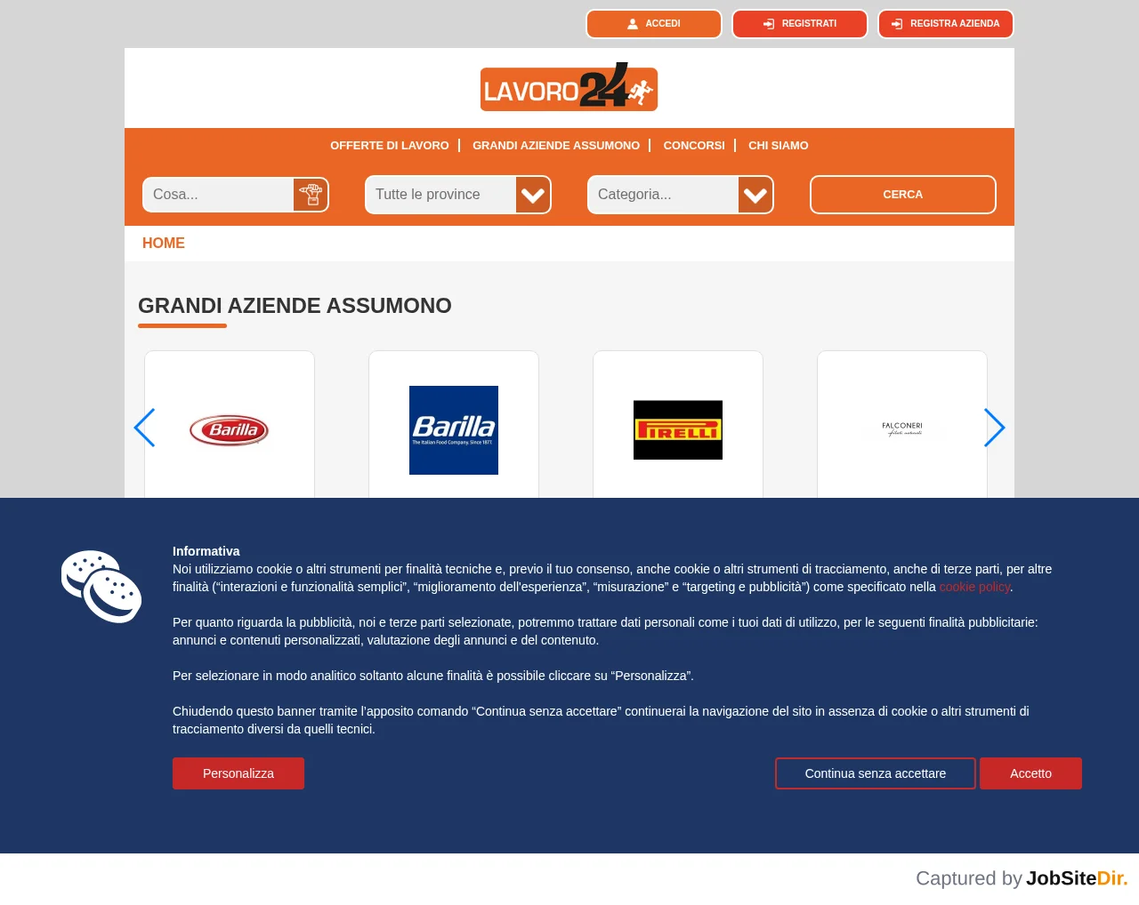 Lavoro24 website screenshot