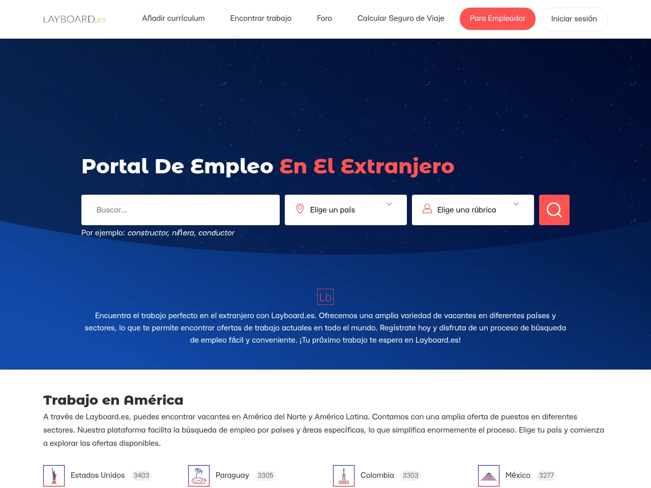 Layboard.es screenshot Layboard.es job board platform screenshot showing job search interface