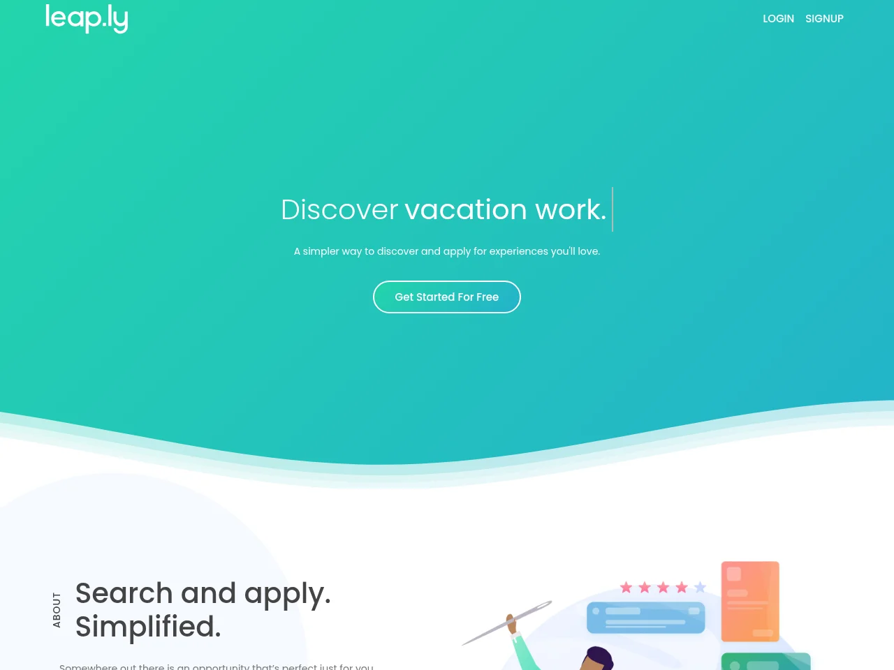 Leaply screenshot Leaply job board platform screenshot showing job search interface