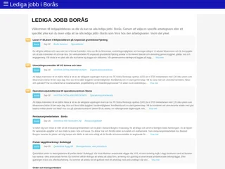 ledigajobbboras.se screenshot preview ledigajobbboras.se screenshot preview