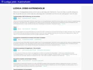 ledigajobbkatrineholm.se screenshot preview
