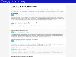 ledigajobbsoderkoping.se platform preview
