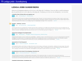 ledigajobbsundbyberg.se platform preview