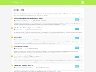 Lediga Jobb Sverige platform preview