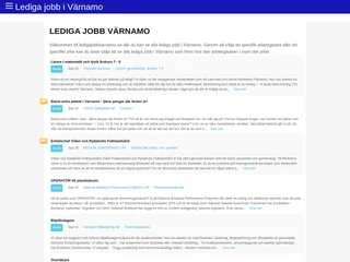 ledigajobbvarnamo.se screenshot preview