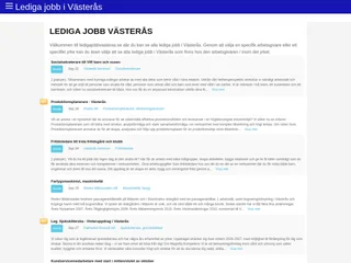 ledigajobbvasteras.se screenshot preview ledigajobbvasteras.se screenshot preview