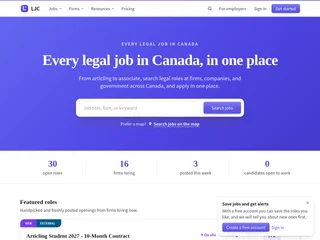 Legal Jobs Canada platform preview Legal Jobs Canada platform preview