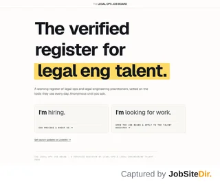 The Legal Ops Job Board platform preview