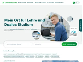 Lehrstellenportal platform preview