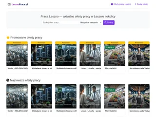 LesznoPraca.pl platform preview