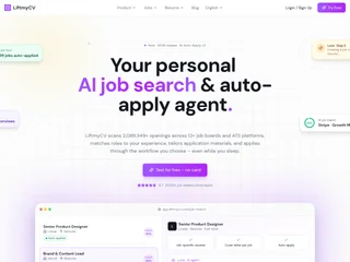 LiftmyCV platform preview LiftmyCV platform preview