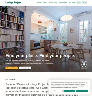 Listings Project platform preview