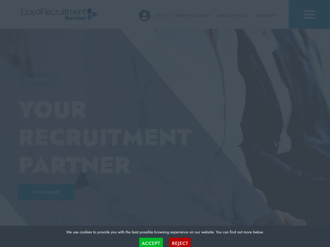 Lloyd Recruitment Services website screenshot