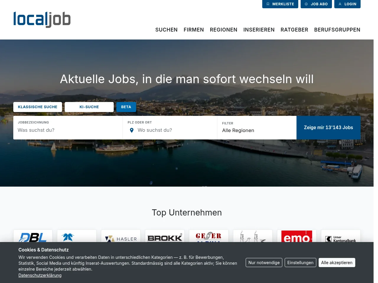 Local-Job.ch screenshot Local-Job.ch website screenshot