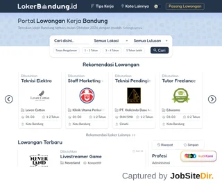 Loker Bandung ID platform preview