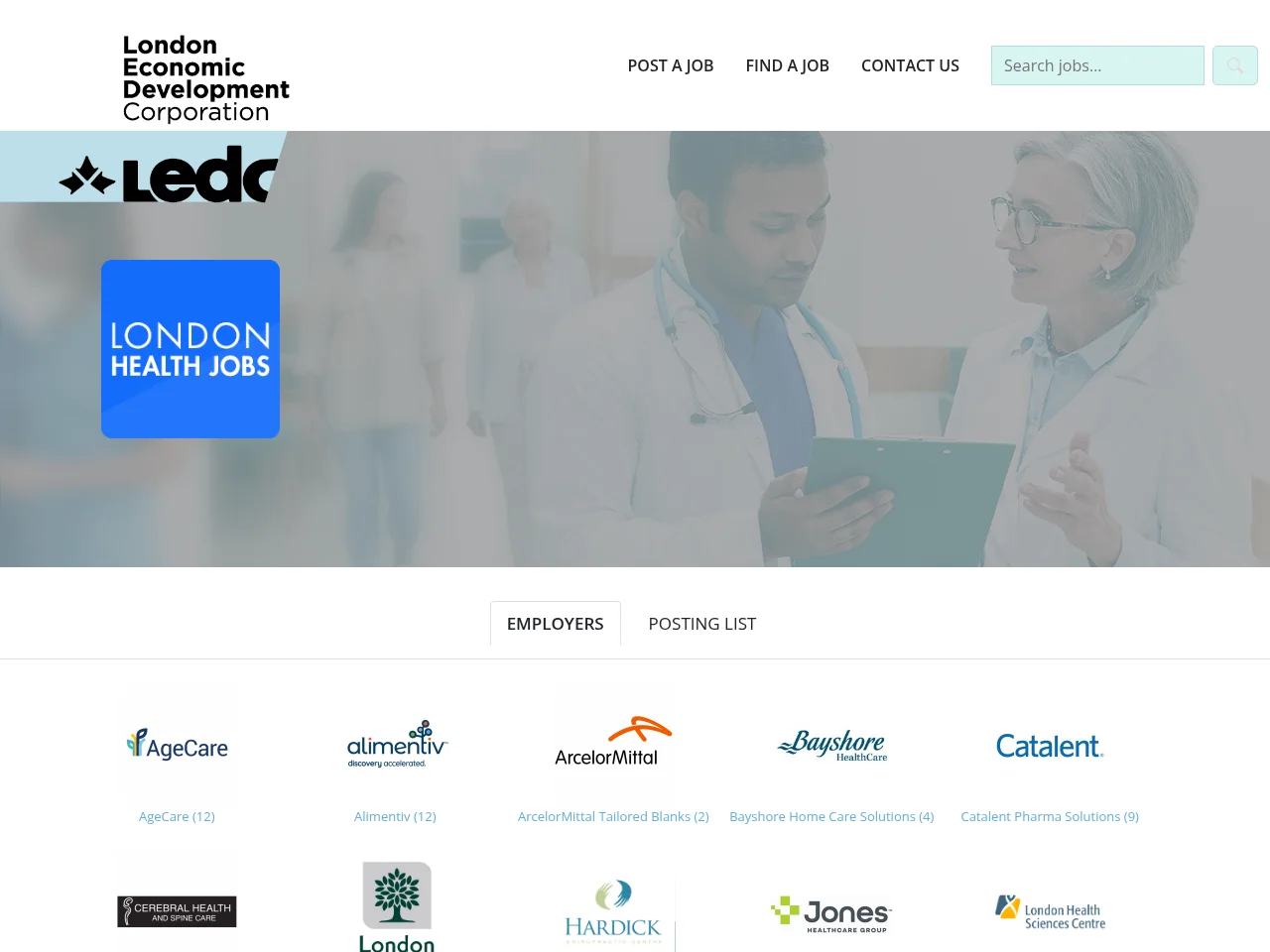London Health Jobs screenshot London Health Jobs job board platform screenshot showing job search interface