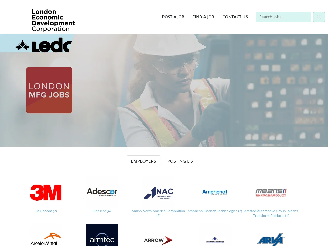 London Manufacturing Jobs screenshot London Manufacturing Jobs job board platform screenshot showing job search interface