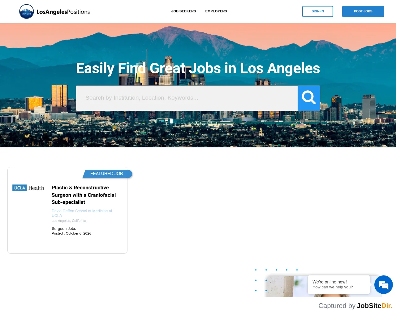LosAngelesPositions.com screenshot LosAngelesPositions.com website screenshot