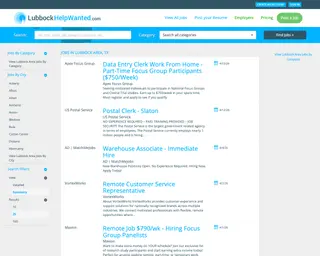 LubbockHelpWanted.com platform preview