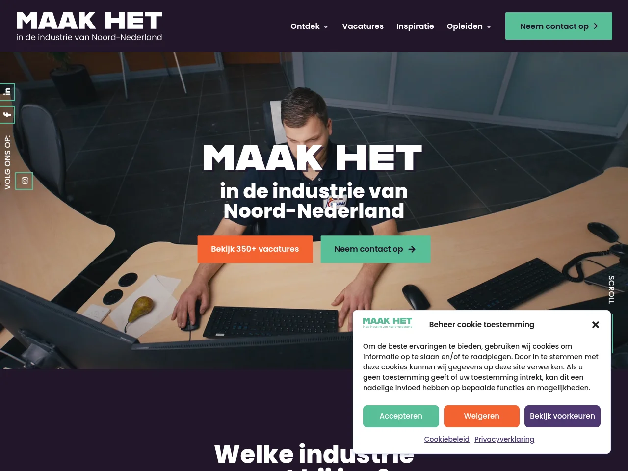 Maak Het screenshot Maak Het job board platform screenshot showing job search interface