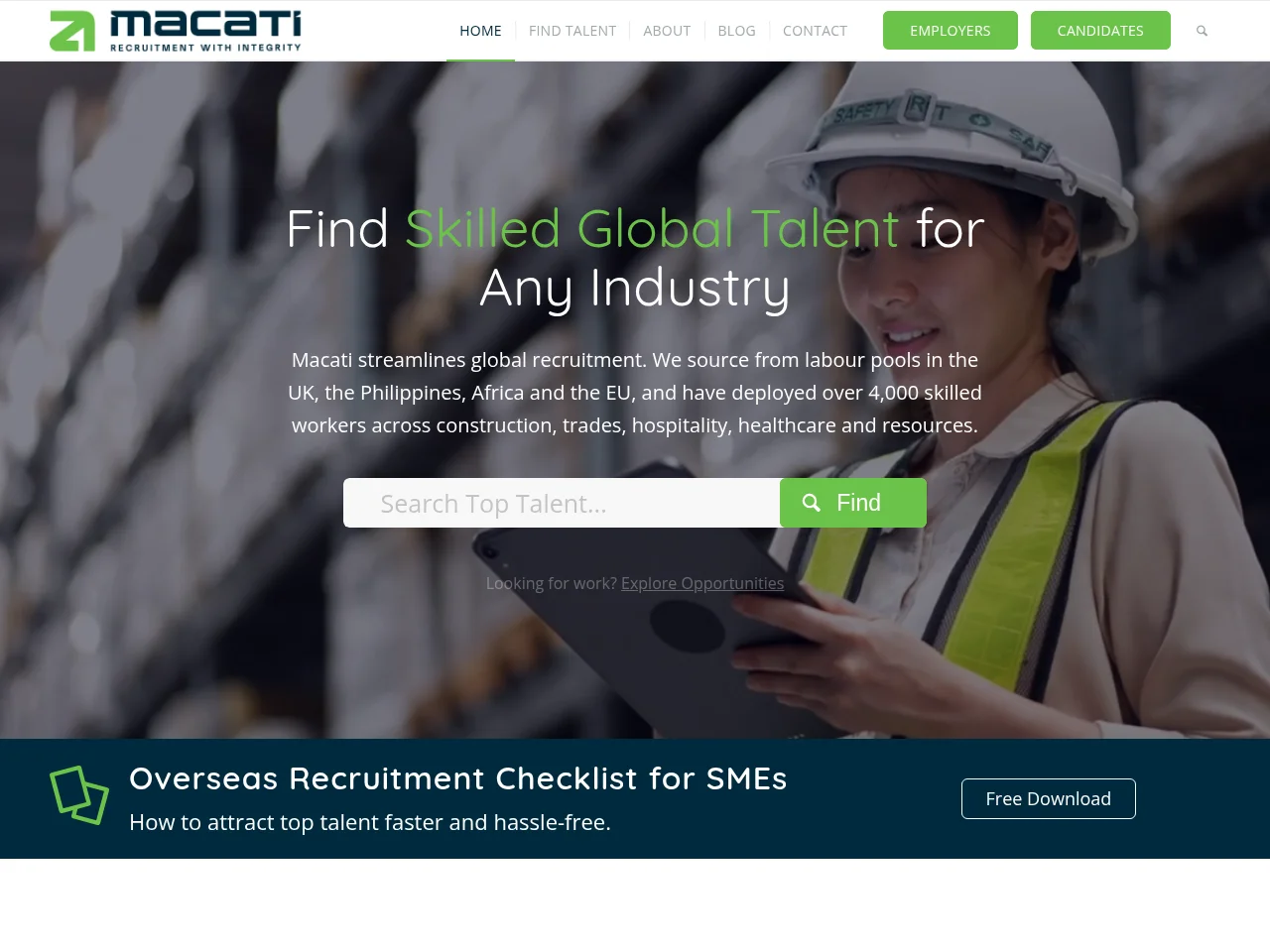 MACATI Recruitment screenshot MACATI Recruitment website screenshot