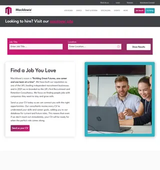 Macildowie Recruitment and Retention platform preview
