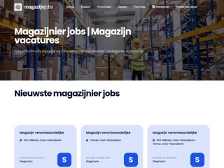 Magazijnjobs.be platform preview Magazijnjobs.be platform preview