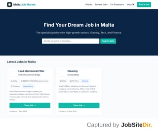 Malta Job Market platform preview