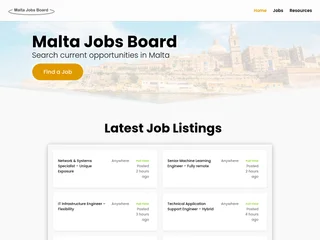 Malta Jobs Board screenshot preview