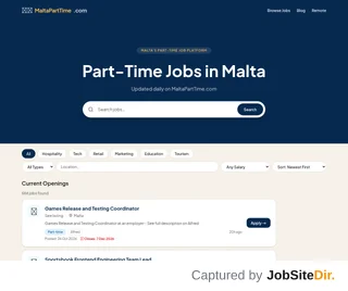 MaltaPartTime.com platform preview