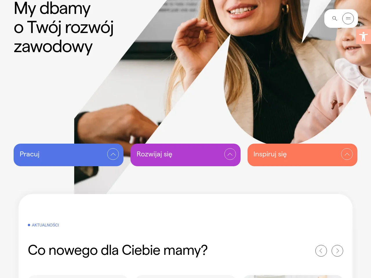 Mamo Pracuj job board platform screenshot showing job search interface