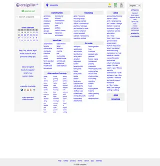 craigslist Manila screenshot preview