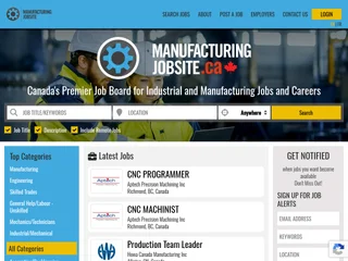 Manufacturing Jobs Canada screenshot preview