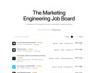 Marketing Engineer Jobs platform preview