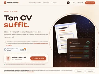 Maroc Emploi IT platform preview