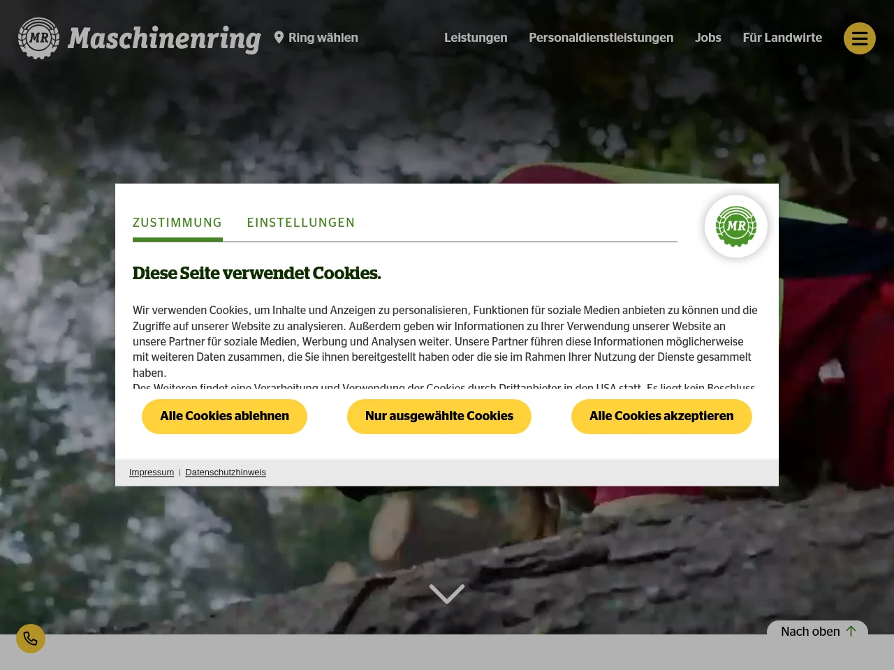 Maschinenring screenshot Maschinenring job board platform screenshot showing job search interface
