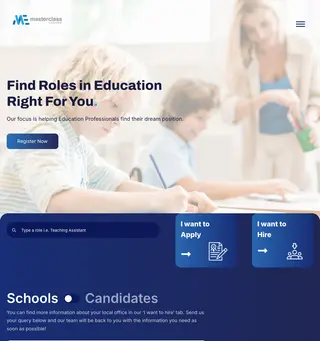 Master Class Education platform preview