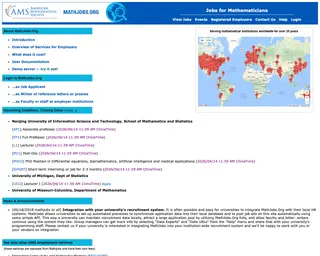 MathJobs platform preview