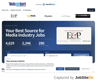 The Media Job Board platform preview The Media Job Board platform preview