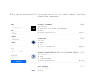 Medical Job Board screenshot preview Medical Job Board screenshot preview