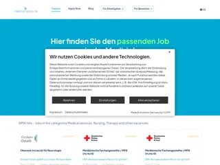 Medicaltopjobs.de screenshot preview