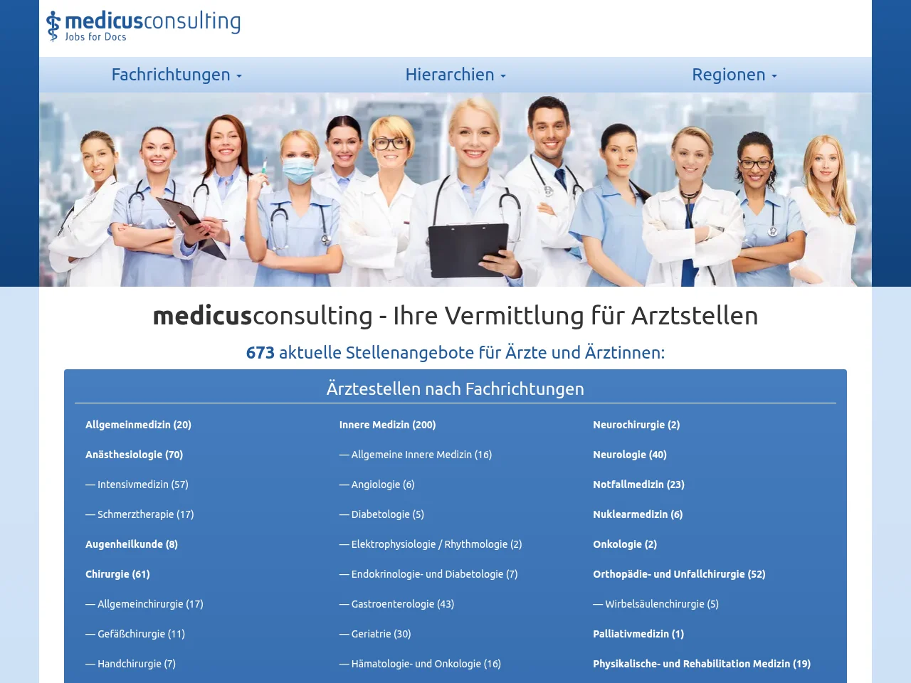 MedicusConsulting screenshot MedicusConsulting job board platform screenshot showing job search interface