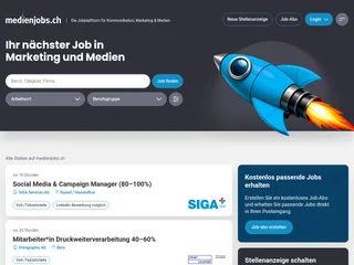medienjobs.ch platform preview