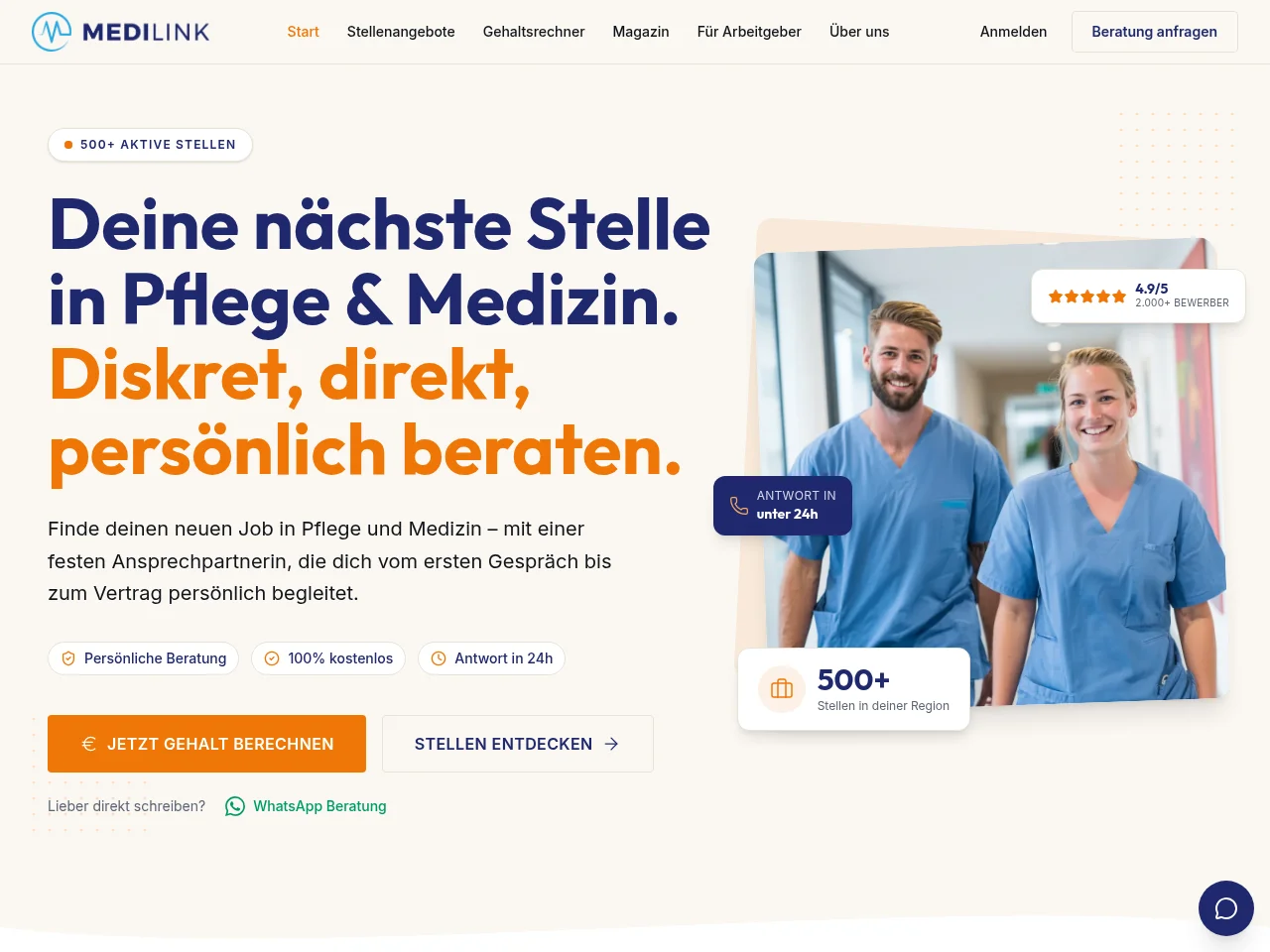 MediLink screenshot MediLink job board platform screenshot showing job search interface